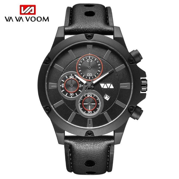 

wristwatches quartz men's watches sports comfortable breathable leather wristwatch waterproof date drop reloj hombre, Slivery;brown