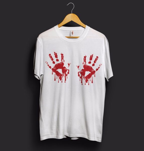 

new tee shirt hands halloween t shirt summer t-shirt