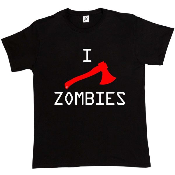 

i axe zombies living dead plague of undead walking dead gift mens t-shirt