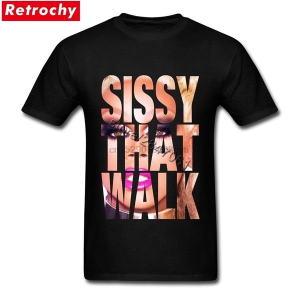 

fashion hip hop rupaul sissy that walk t shirt men short sleeve fatherday custom party ng tee shirts plus size