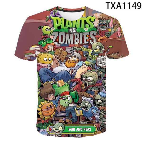 

new plants vs zombies 3d boy girl printed cool 3d print shirts kawaii hippie oversized men clothing