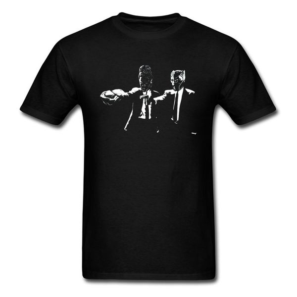 

black panther pulp fiction t'challa funny t shirts shuri okoye with vibranium gauntlet men's pure cotton cosplay tee shirt