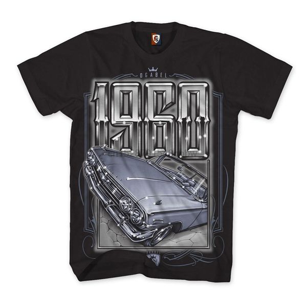 

2019 men 1960 t shirt art tattoo ink skull car lowrider men funny casual streetwear hip hop printed t shirt