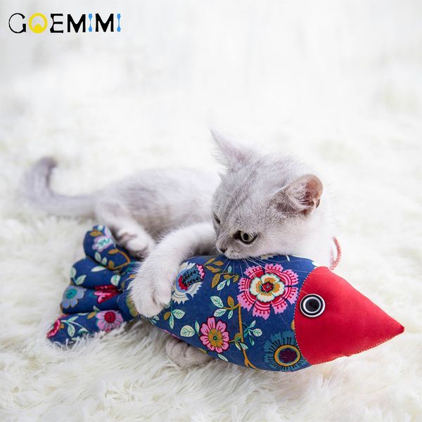 

pet soft plush 3d fish shape cat toy interactive gifts fish catnip toys pillow doll simulation playing toy for pet