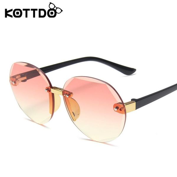 

vintage glasses kottdo luxury gradient sun kids color retro girls multi sunglasses child round sunglass children boys uv400 yxlma, Blue