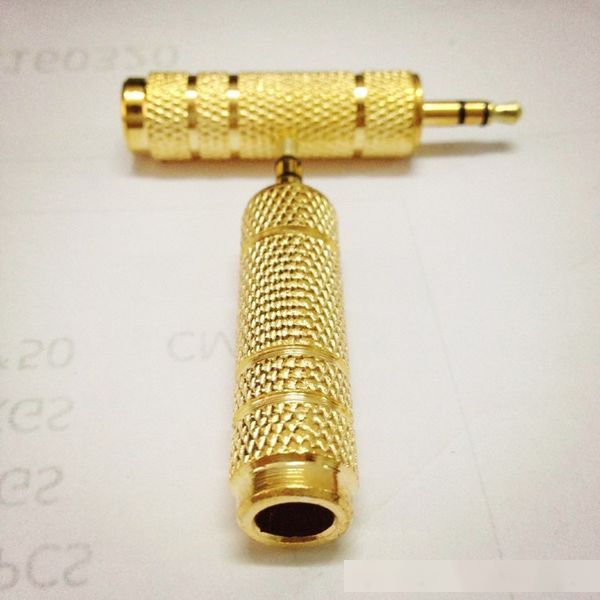 

3.5mm male to 6.5mm 3.5mm male to 6.35mm stereo headphone microphone audio adapter converter gold plated 2000pcs/lot
