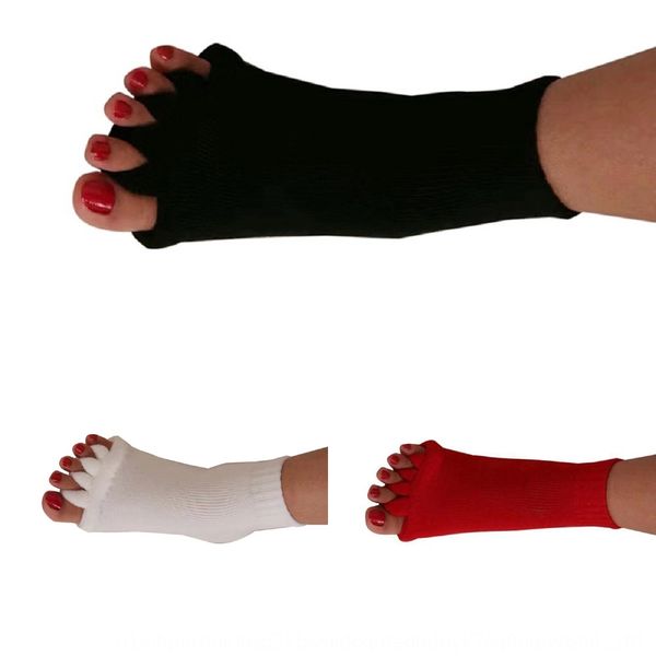 

women's massage five-finger acrylic cotton japanese health massage yoga toe socks open toe socks correction thumb valgus q9d0w, Black