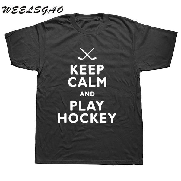 

new summer keep calms and play hockeys novelty printed mens men t shirt