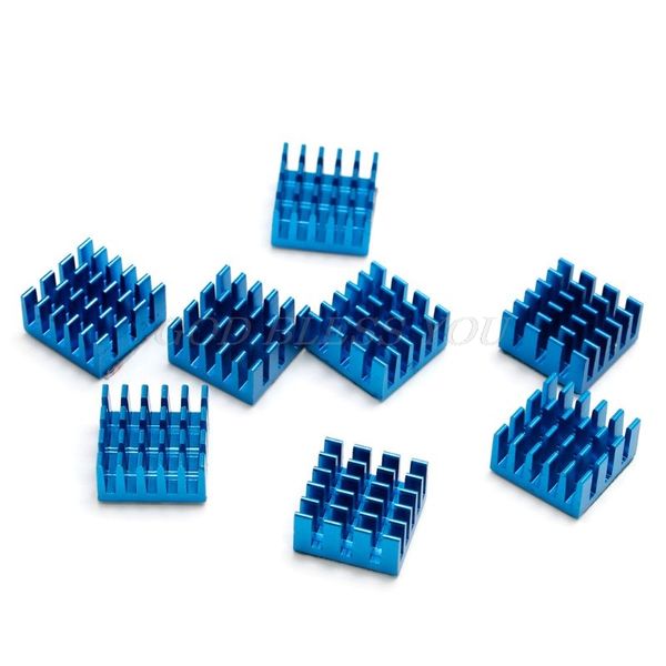 

fans & coolings 8pcs aluminium heatsink for motherboard ddr vga ram memory ic chipset cooler blue/white drop