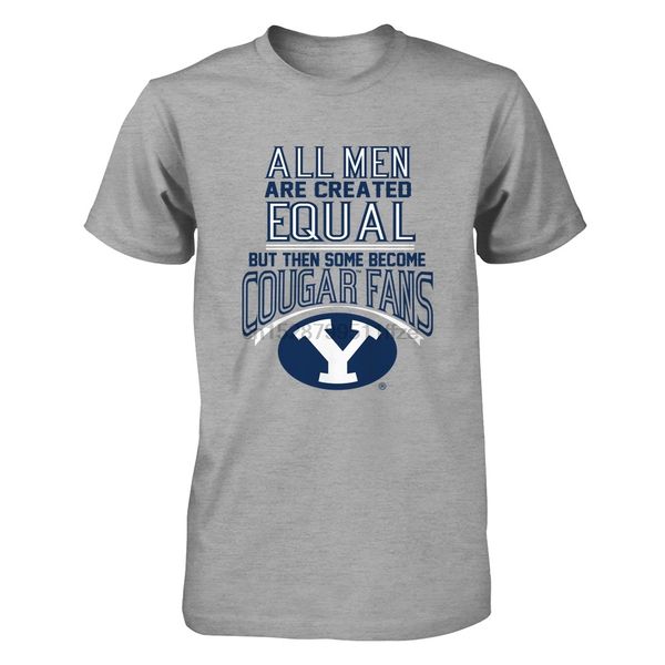 

summer funny print men tshirt women some become byu fans
