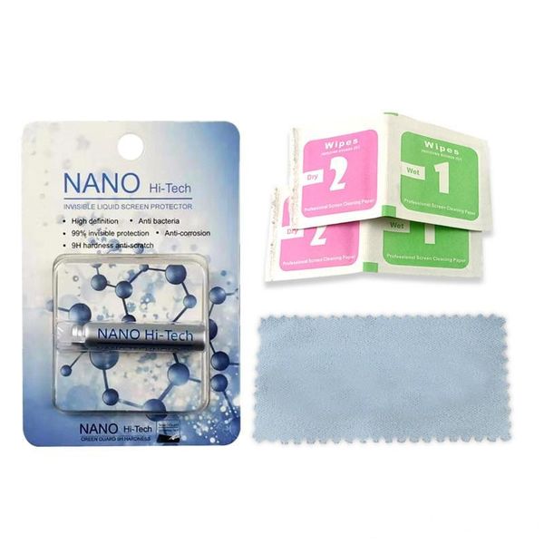 

3d curved edge 1ml liquid nano technology screen protector for iphone 7 8 x samsung htc android phone anti scratch tempered glass film