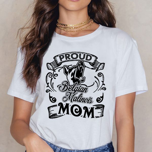 

t shirt women belgian malinois mom casual black custom female shirt
