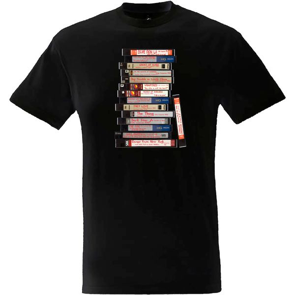 

t-shirt-movie-vhs - john carpenter-films-black-mens- show original title printed men t-shirt short sleeve funny tee shirts