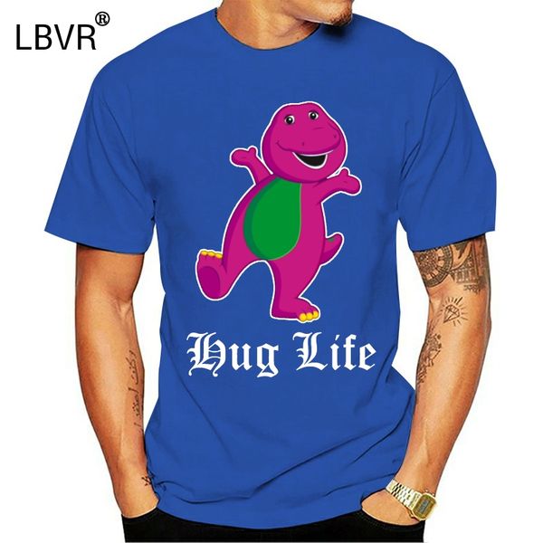 

men's hug life barney t shirt