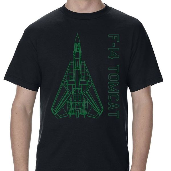

2019 fashion f-14 tomcat green schematic t-shirt tee shirt