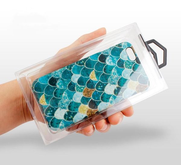 

clear pvc box for iphone case packaging/folding plastic earphone packaging box/small transparent plastic box for phone cables