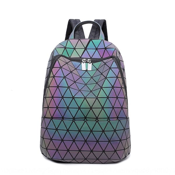 

new japanese folding geometric rhombic large capacity trendy travel new luminous japanese folding geometric rhombic luminous backpack large