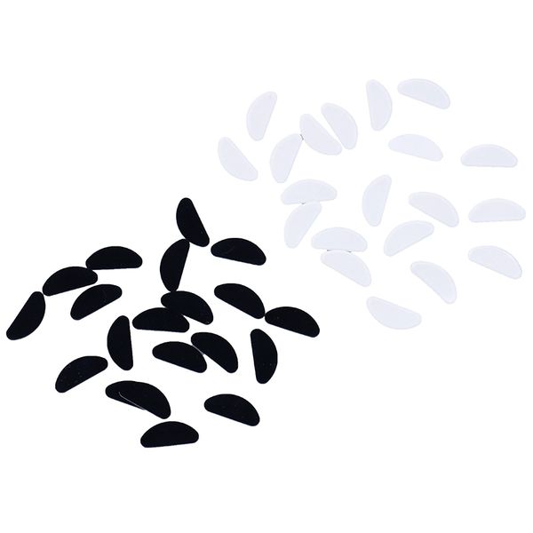 

sunglasses frames 10pcs/lot glasses nose pads adhesive silicone non-slip white thin nosepads for eyeglasses eyewear accessories, Silver