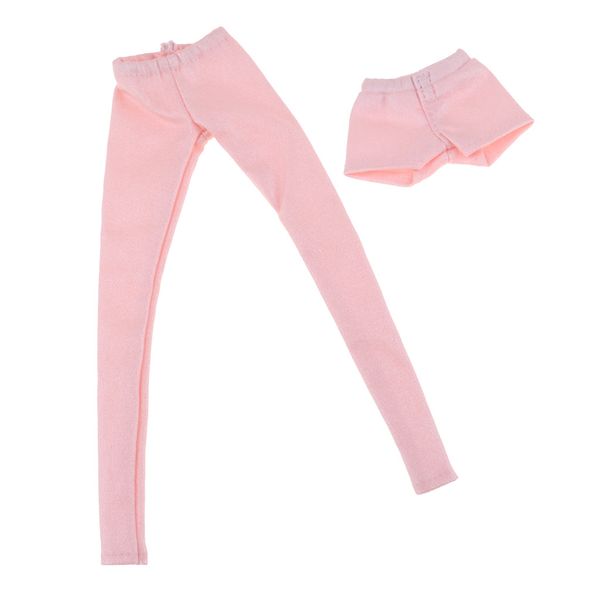 

2pcs hnadmade doll pants leggings for 1/6 bjd dolls dress up accessory (pink