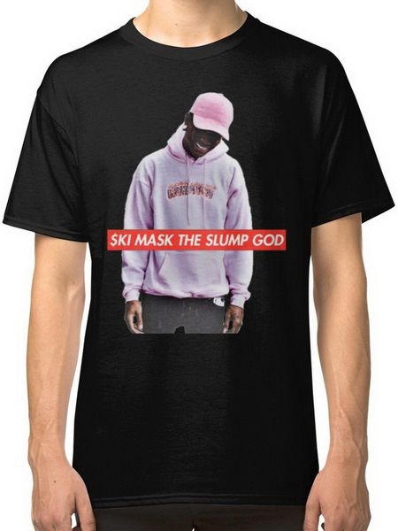 

ski mask the slump god men's black tees shirt clothing loose size tee shirt