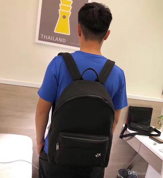 

2019 new backpack high-end custom quality designer backpack fashion trend street style letters bee pattern floral decoration