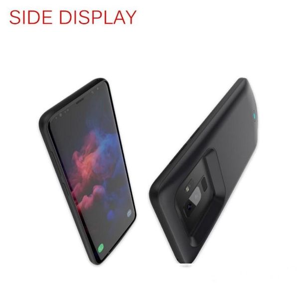 

2018 power banks portable charger phone cover black blue gold color charger case for samsung s9 plus 5200mah llfa