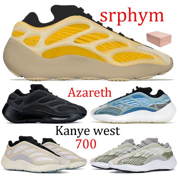 

new srphym kanye west 700 v3 azareth glow in the dark running shoes alvah azael skeleton reflective sneakers og men women trainers