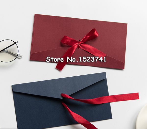 

greeting cards 50pcs/lot vintage 250g blank kraft paper diy multifunction envelope ribbon postcard box package drop