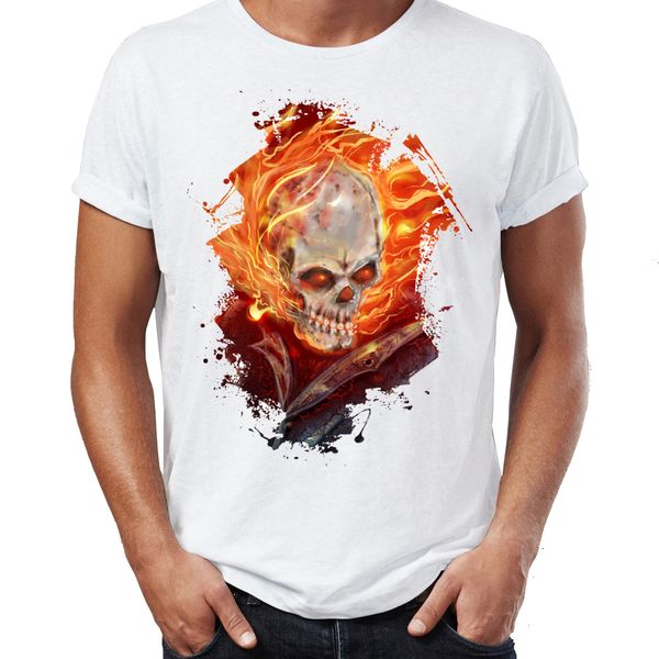 

men's t shirt ghost rider artsy awesome artwork printed tee