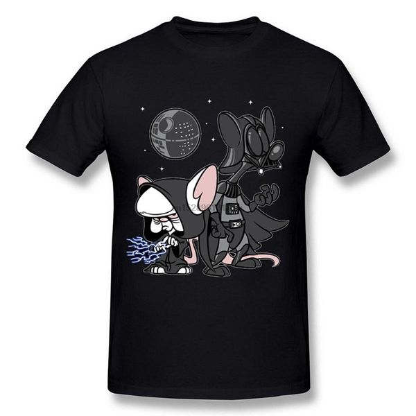

wimoon men's black o-neck pinky and the brain cosplay t-shirt