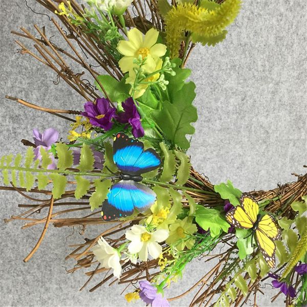 

искусственные цветы бабочки венок венок весна открытый для передней двери 67jb