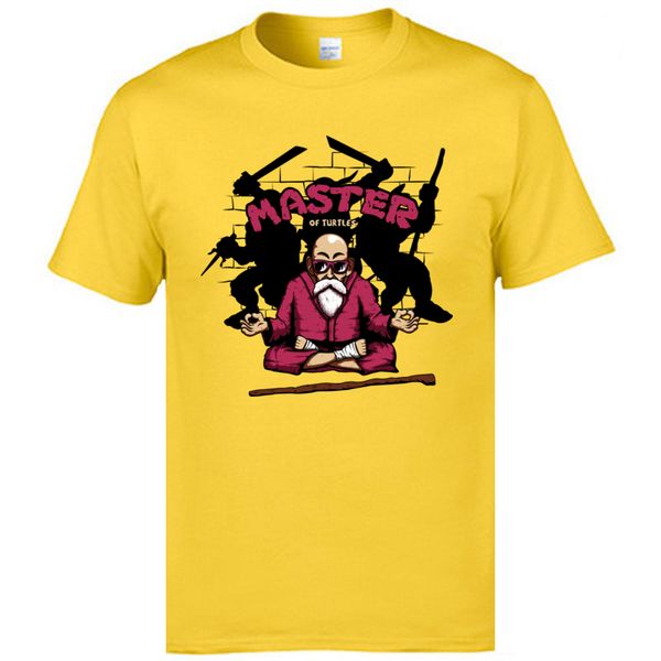 

master of turtles roshi funny t shirts anime comic bragon ball z t-shirt men fine quality pure cotton print teenage tshirts