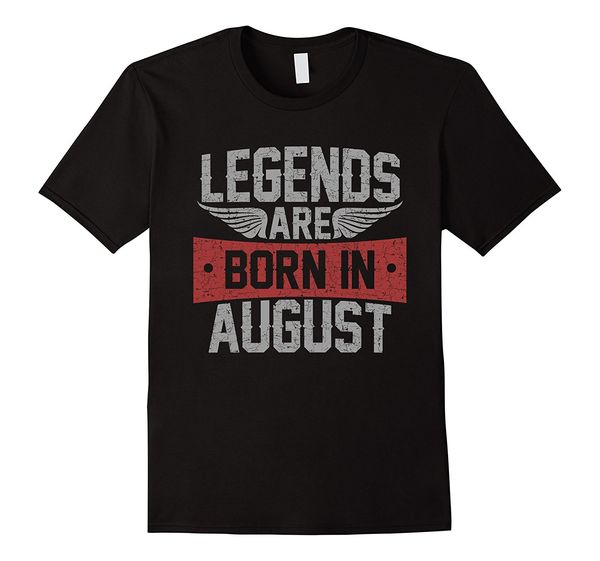 

новой мода майка graphic письмо t shirt men casual хлопок с коротким рукавом legends родился в августе охладить футболки