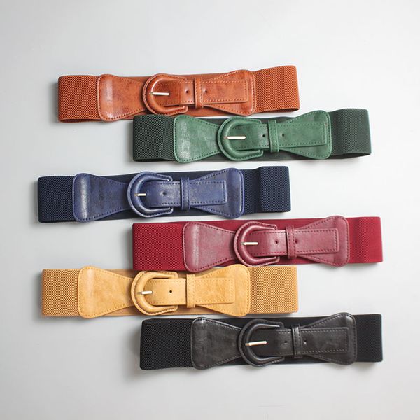 

широкое украшение пояса свитера пояса женщин с юбкой платья талии закрытия модой, всеми круглой, ретро и эластичным поясом, Black;brown