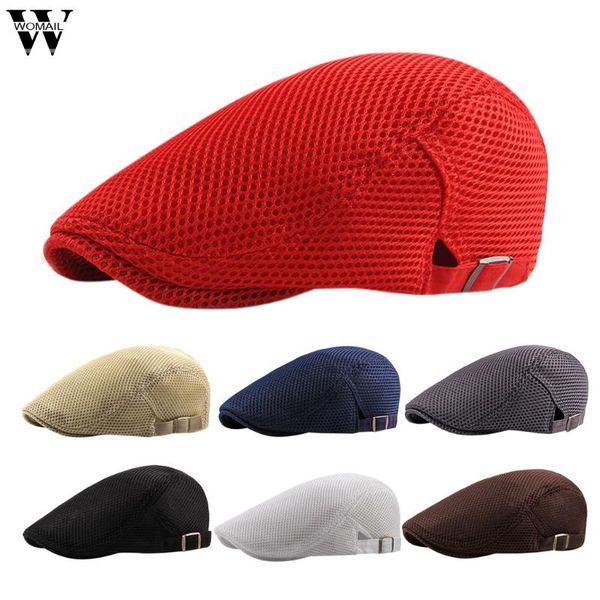 

womail hat cap 1pc мужчины дышащая сетка лето hat newsboy берет ivy cap cabbie flat женская 20200825, Blue;gray
