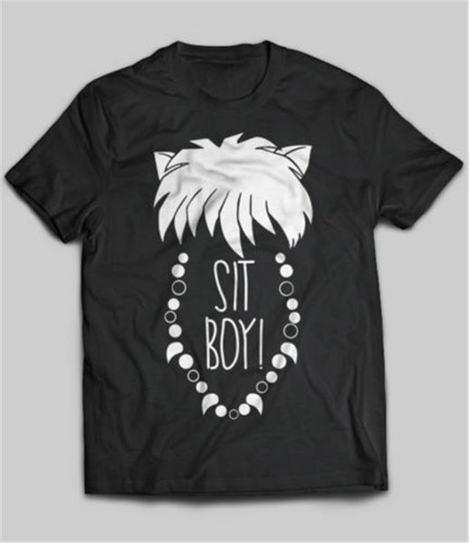 

sit boy inuyasha black t-shirt hip-hop tee shirt new fashion design