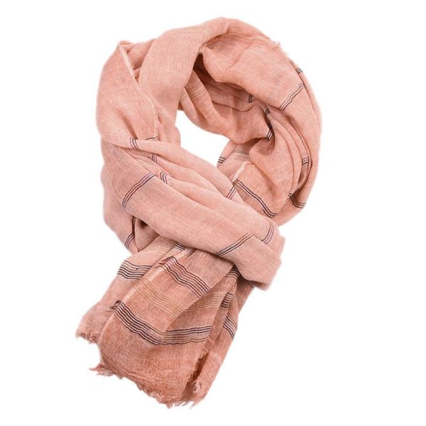 

cotton scarves men stripe crinkle long scarf autumn winter christmas scarf 90x190cm for outdoor -b5, Blue;gray