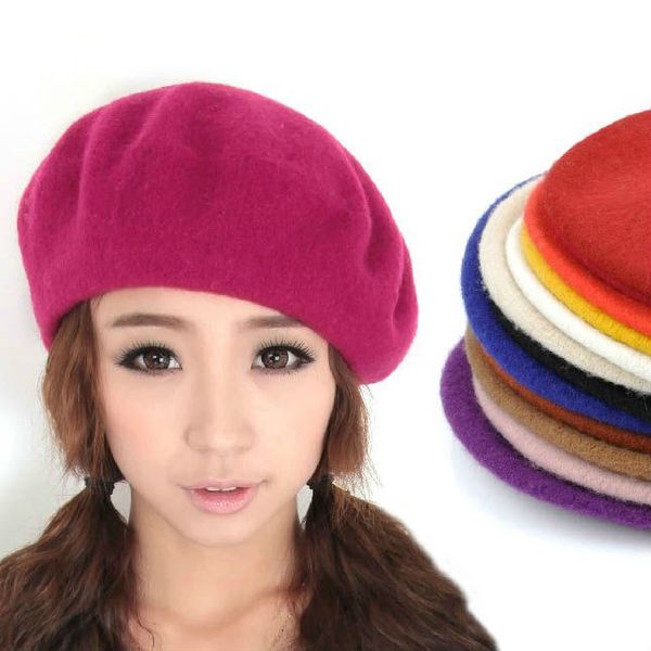 

new wool beret lovely ladies fashion hat ms hat winter shading women's, Blue;gray