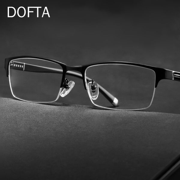

dofta prescription glasses frame men ultralight alloy myopia eyeglasses frame male optical eyewear 5281, Black