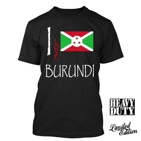 

new brand-clothing t shirts burundi i love culture flag t shirt tees summer fashion