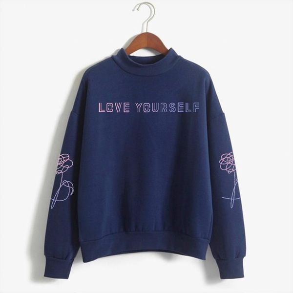 

kpop любовь youritself толстовка youritself bangtan толстовка любовь себе женская толстовка harajuku kpop bangtan sweatshir drop доставка, Black