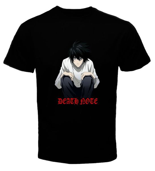 

black men t shirt death note dsak sz. s-3xl с коротким рукавом хлопок футболки человек одежда среднего возраста топ tee плюс размер