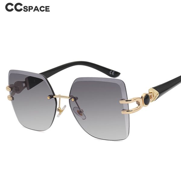 

49089 площадь бескаркасных роскошные солнцезащитные очки мужчины женщины моды оттенки uv400 vintage очки, White;black