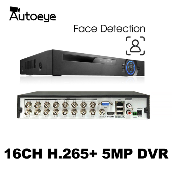 

kits wholesale 6in1 h.265+ 16/8ch face detection ahd dvr for tvi cvi 5mp 4mp 1080p camera cctv recorder nvr ip xmeye onvif, Black;white