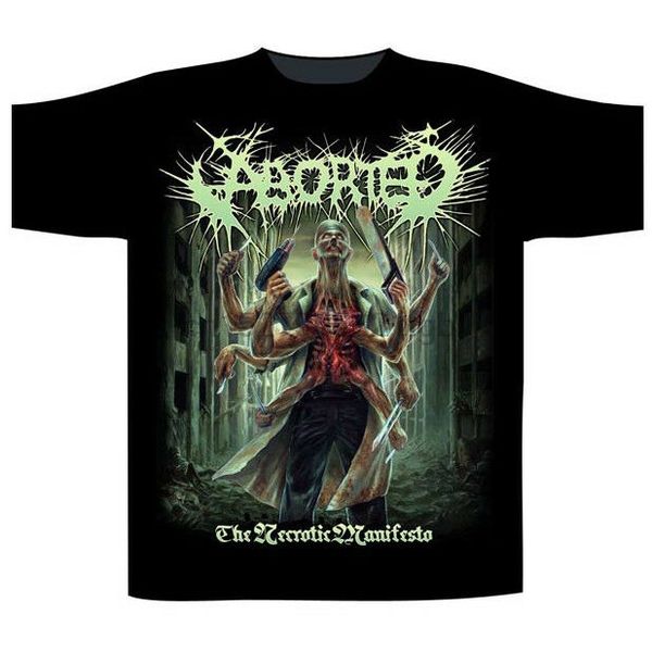 

aborted necrotic manifesto t-shirt new men's tshirt tee size s to 3xl