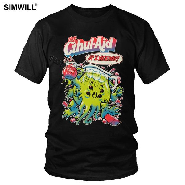 

cute cthulhu tee men's cotton lovely cartoon t shirts short sleeved round collar t-shirts fashion plus size apparel gift