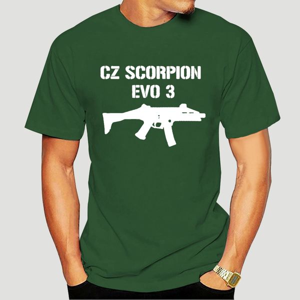 

cz scorpion evo 3 submachine gun military distressed t shirt very popular style t-shirt slim fit high-quality movie-1720a
