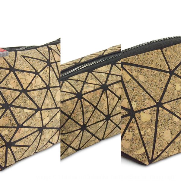 

wood grain diamond makeup easy to fold three-piece cosmetic baghandbag cosmetic baghandbag portable environmental protection wood grain embo