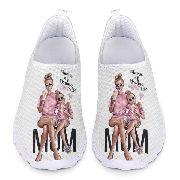 

hycool women slip on shoes super mom kids loving family print women sneakers gym shoes ladies stylish casual shoe footwear hot, Black