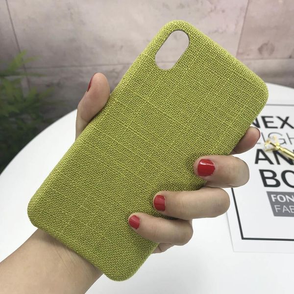 

flax cloth case for iphone xs max xr soft silicone tpu canvasbags for x 7 8 6 6s plus cover